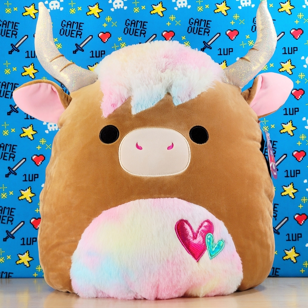 Squishmallow Candela the Highland Cow 16" UltraSoft Valentine's Day Plush NWT